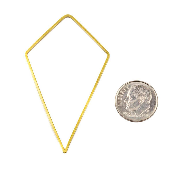Cherry Tree Beads Raw Brass 34mm Kite Geometric Shaped Components - 6 per bag - CTBHY-014b 