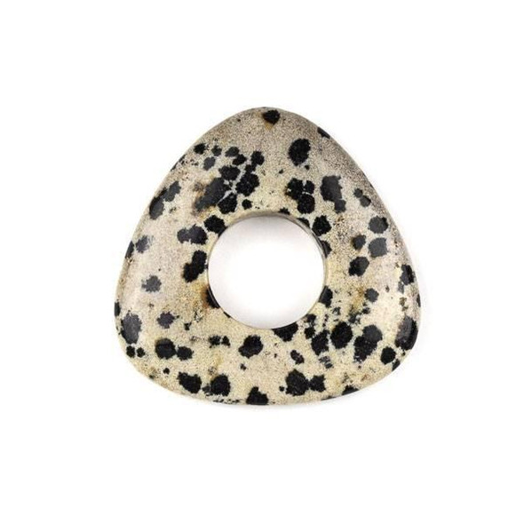 Cherry Tree Beads Dalmatian Jasper 40mm Triangle Donut Pendant 