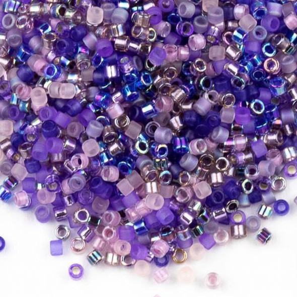  Miyuki 11/0 Lilac Mix Delica Seed Beads - #MIX01, 7 gram tube 