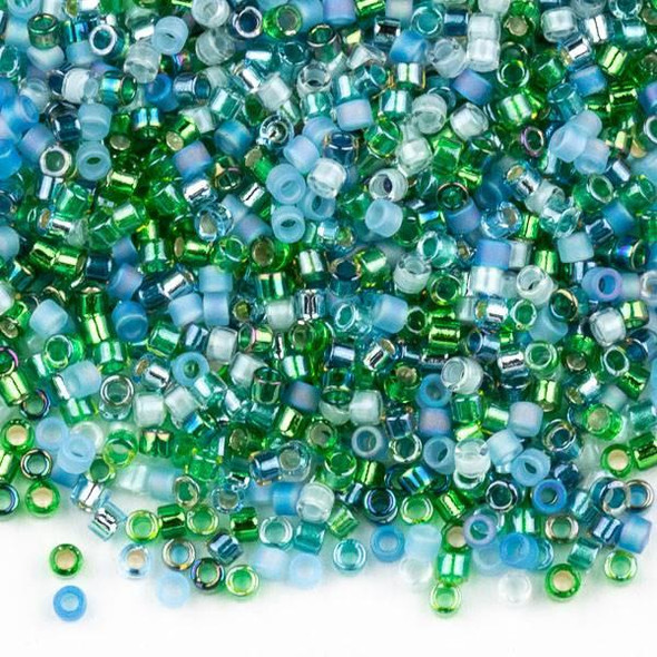  Miyuki 11/0 Lagoon Mix Delica Seed Beads - #MIX06, 7 gram tube 