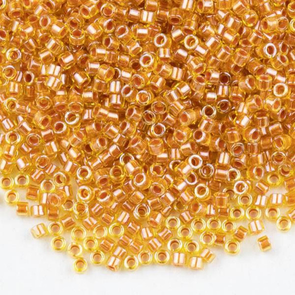  Miyuki 11/0 Copper Pearl Lined Marigold Delica Seed Beads - #1702, 7 gram tube 