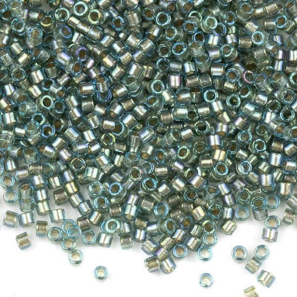  Miyuki 11/0 Fancy Lined Blue Silver Delica Seed Beads - #2379, 7 gram tube 