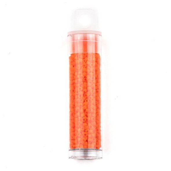  Miyuki 11/0 Matte Opaque Orange Delica Seed Beads - #752, 7 gram tube 