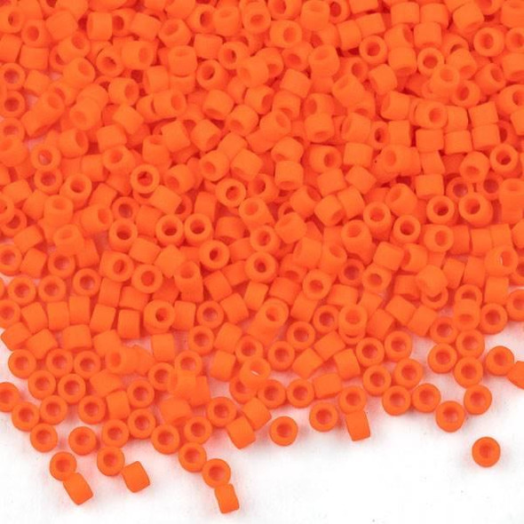  Miyuki 11/0 Matte Opaque Orange Delica Seed Beads - #752, 7 gram tube 