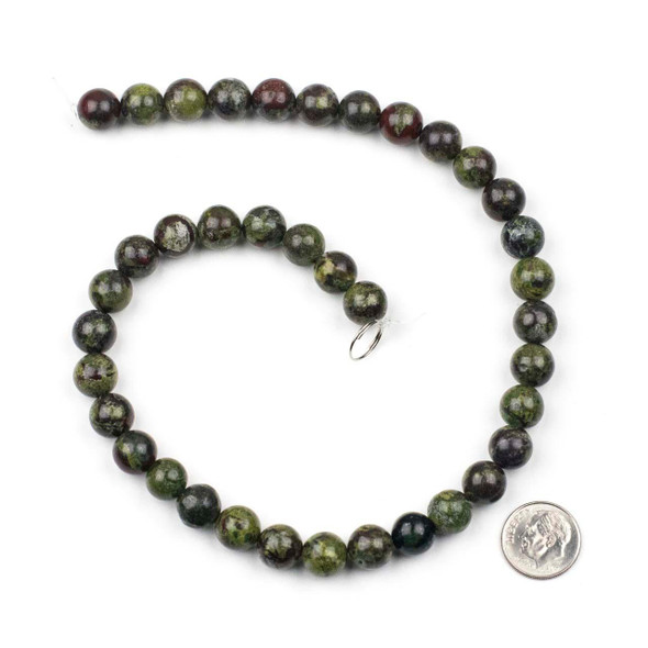 Cherry Tree Beads Dragon Blood Jasper 10mm Round Beads - 15 inch strand 