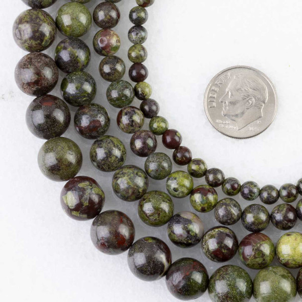 Cherry Tree Beads Dragon Blood Jasper Round Beads - 15 inch strand 