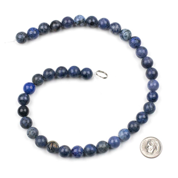 Dumortierite 10mm Round Beads - 15 inch strand