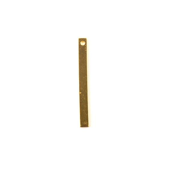 Gold Colored Brass 3x30mm Rectangle Drop - 6 per bag - ES7099g