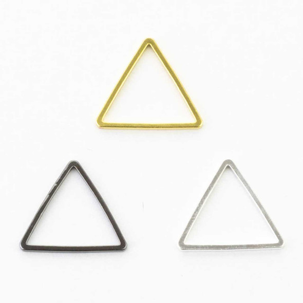 Cherry Tree Beads Plated Brass 13x15mm Triangle Link - 6 per bag - ES7259 