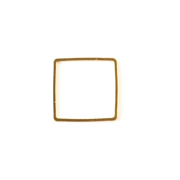 Gold Colored Brass 20mm Square Link - 6 per bag - ES7300g