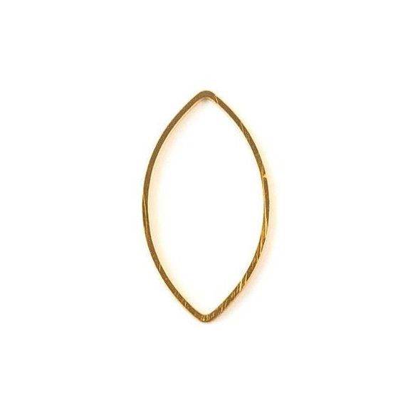Cherry Tree Beads Coated Gold Plated Brass 12x22mm Marquise Link - 6 per bag - ES7326gc