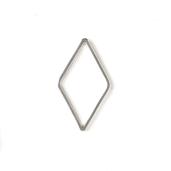 Silver Plated Brass 13x23mm Diamond Link - 6 per bag - ES7354s