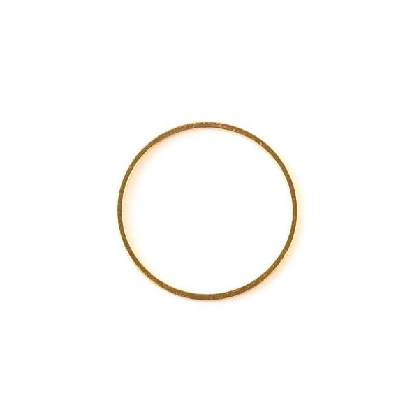 Gold Colored Brass 25mm Hoop Link - 6 per bag - ES7374g