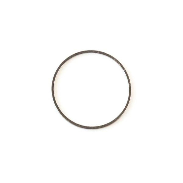 Gun Metal Colored Brass 25mm Hoop Link - 6 per bag - ES7374gm