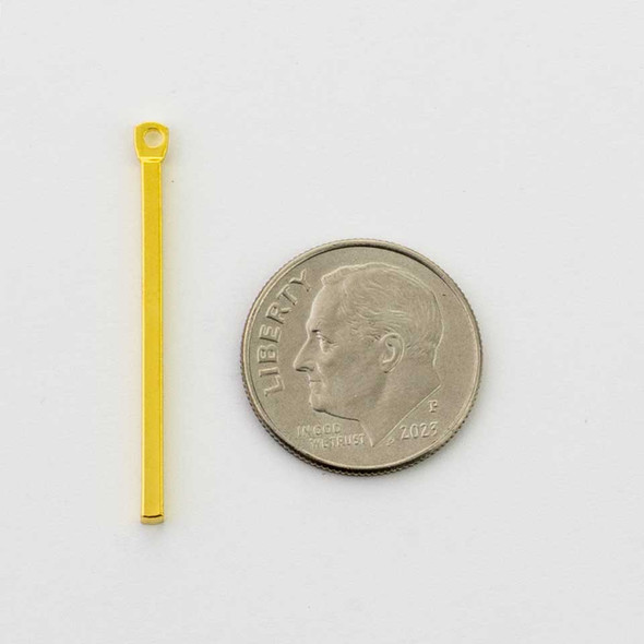 Measuring approximately 2x30mm, these rectangular drops are sold in bags of 6 pieces and are available in Coated Gold Plated, Coated Silver Plated, Gold Plated, Gun Metal Plated, and Silver Plated finishes. Their elongated shape is especially well-suited for earrings, layered necklaces, bracelets, and geometric-inspired designs where a little extra length helps create movement and balance.