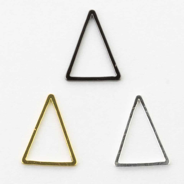 Cherry Tree Beads Plated Brass 12x15 Triangle Link - 6 per bag - ES7822 