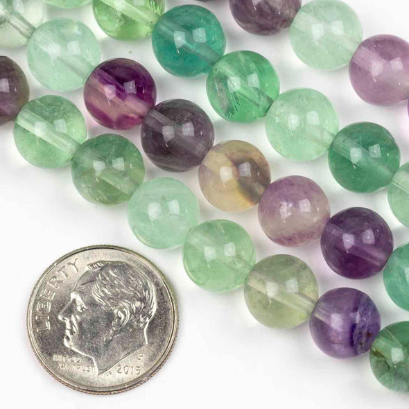 Cherry Tree Beads Rainbow Fluorite 8mm Mala Round Beads - 115 beads per strand 