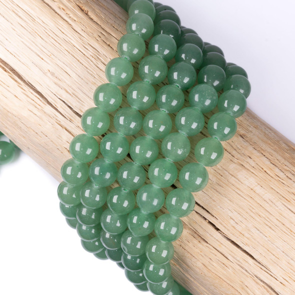 Cherry Tree Beads Green Aventurine 10mm Rounds - 15 inch strand 
