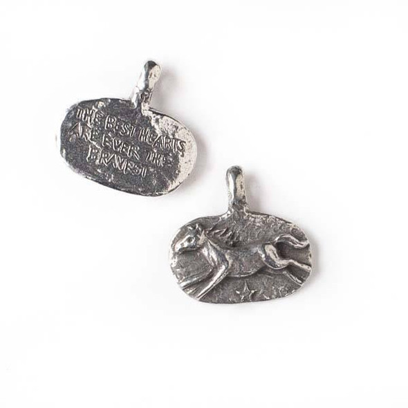  Green Girl Studios Pewter 20x21mm Brave Horse Charm - 1 per bag 