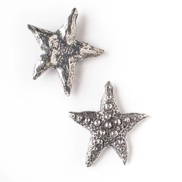 Green Girl Studios Pewter 28x30mm Starfish Wish Pendant - 1 per bag