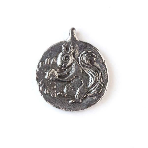  Green Girl Studios Pewter 20x24mm Squirrel Charm - 1 per bag 