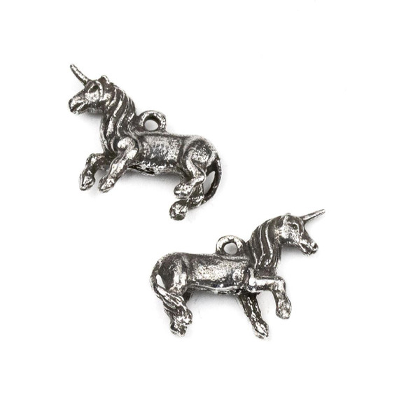  Green Girl Studios Pewter 20x30mm Unicorn Charm - 1 per bag 