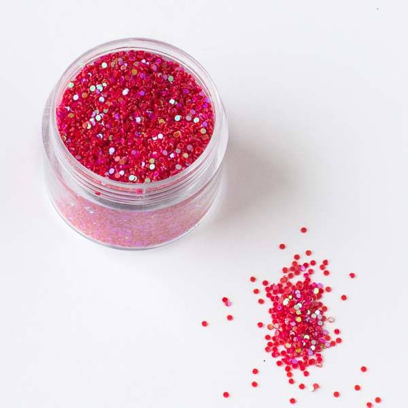 Red AB Confetti Glitter - 15 gram container