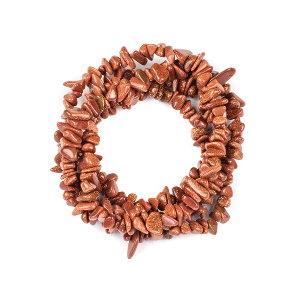 Goldstone 5-8mm Chip Beads - 34" circular strand