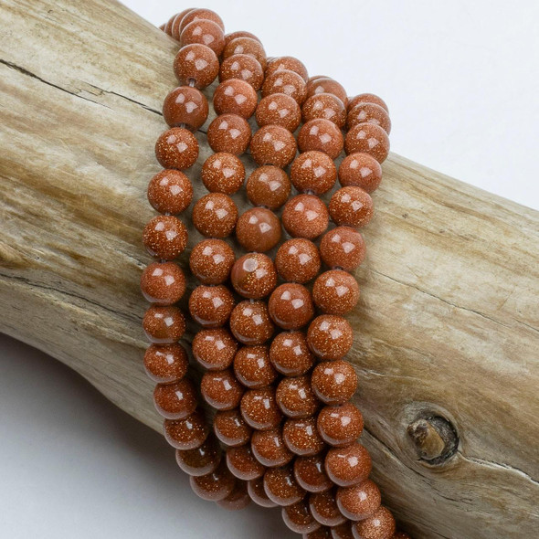 Cherry Tree Beads Goldstone 6mm Round Beads - 15 inch strand 
