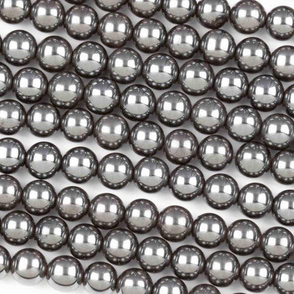 Hematite 6mm Round Beads - 15.5 inch strand