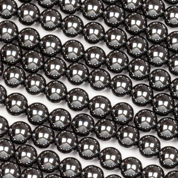 Hematite 8mm Round Beads - 15.5 inch strand