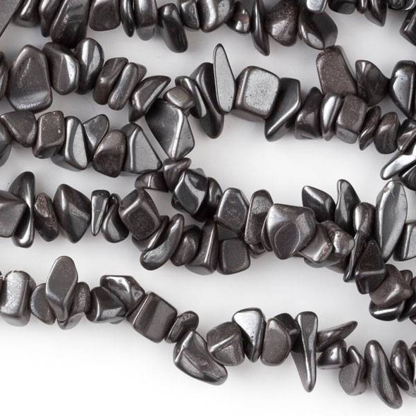 Hematite 5-8mm Chip Beads - 34" circular strand