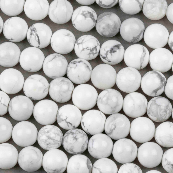 Howlite 8mm Round Beads - approx. 8 inch strand, Set A