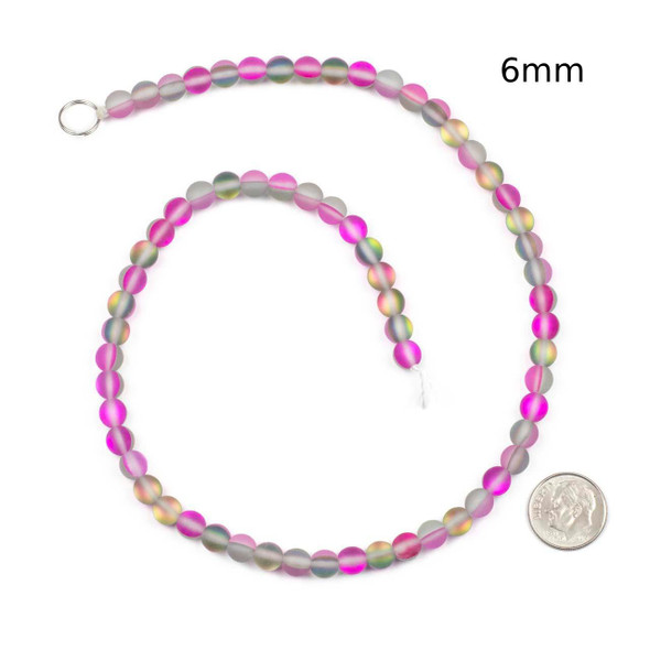 Cherry Tree Beads Matte Mermaid Glass Round Beads - 15 inch strand 
