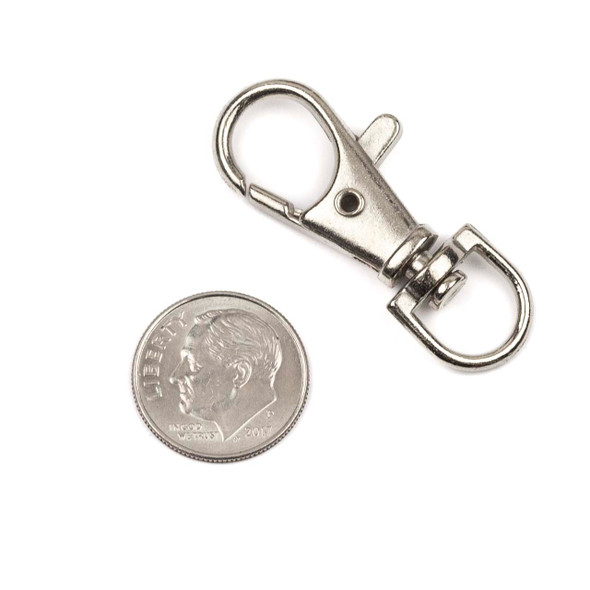 Silver Pewter 16x40mm Key Chain Clip - 1 per bag - keyclip16x40sil