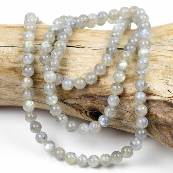 Cherry Tree Beads Labradorite 6mm Mala Round Beads - 115 beads per strand 