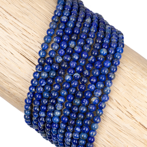 Cherry Tree Beads Lapis 4mm Round Beads - 15 inch strand