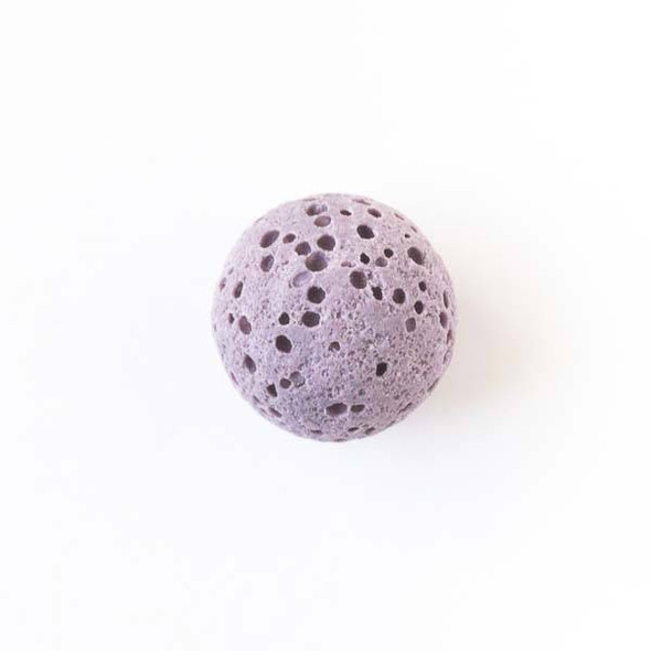 Lava Rock 12mm Dusty Purple Round Essential Oil Diffusers - 3 per bag