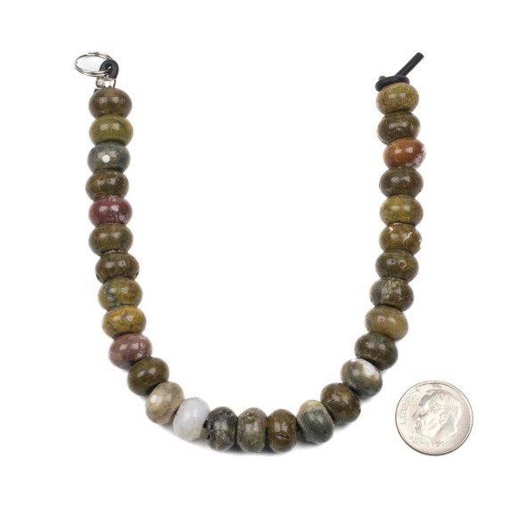 Cherry Tree Beads Large Hole Gemstone 6x10mm Rondelle Beads with a 2.5mm Drilled Hole - approx. 8 inch strand 