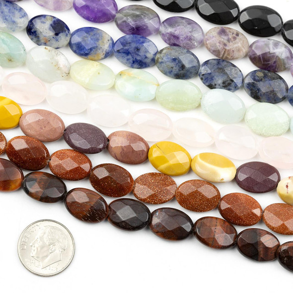 Cherry Tree Beads Gemstone 10x14mm Faceted Oval Beads - approx. 8 inch strand 