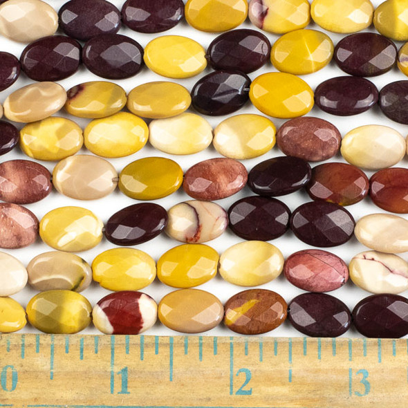 Mookaite 10x14mm Faceted Oval Beads - approx. 8 inch strand, Set B