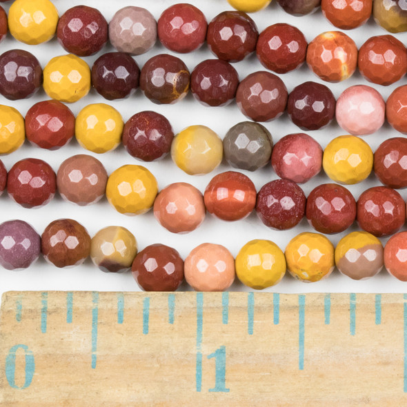 Mookaite 6mm Faceted Round Beads - approx. 8 inch strand, Set B