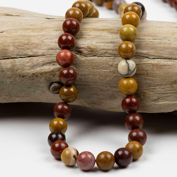 Cherry Tree Beads Mookaite 8mm Mala Round Beads - 115 beads per strand 