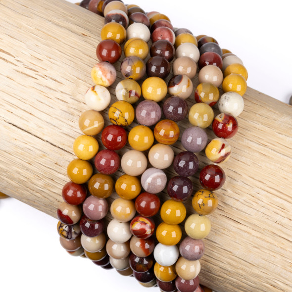 Cherry Tree Beads Mookaite 8mm Round Beads - 15 inch strand