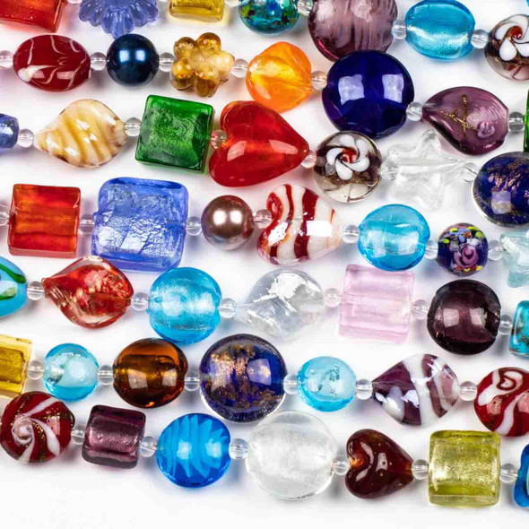 Cherry Tree Beads Mixed Handmade Lampwork Glass Strand - Multi-Colored Mix  Cherry Tree Beads Mixed Handmade Lampwork Glass Strand - Multi-Colored Mix