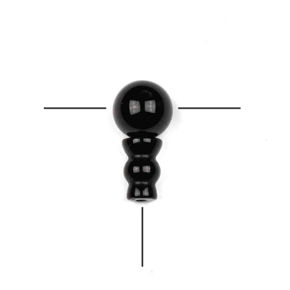 Cherry Tree Beads Onyx 10mm Guru Bead with 7x10mm Tower - 1 set per bag 
