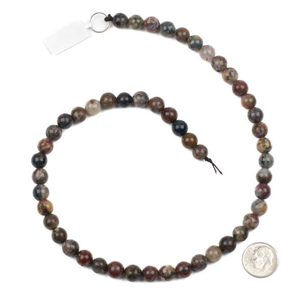 Pietersite 8mm Faceted Round Beads - 15 inch strand