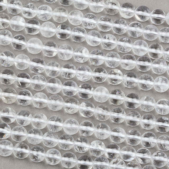 Cherry Tree Beads Clear Quartz 6mm Round Beads - 15.5 inch strand 