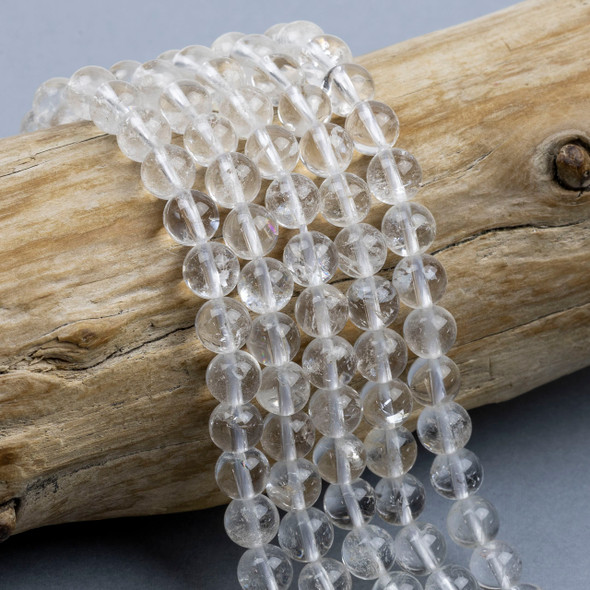 Cherry Tree Beads Clear Quartz 6mm Round Beads - 15.5 inch strand