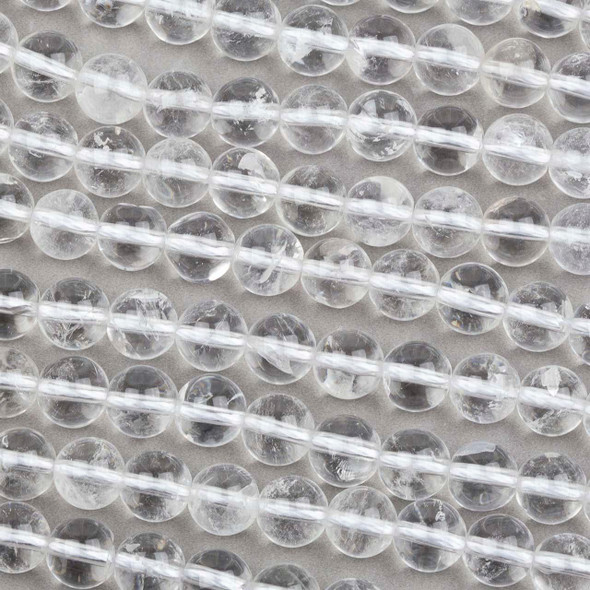 Cherry Tree Beads Clear Quartz 8mm Round Beads - 15 inch strand 